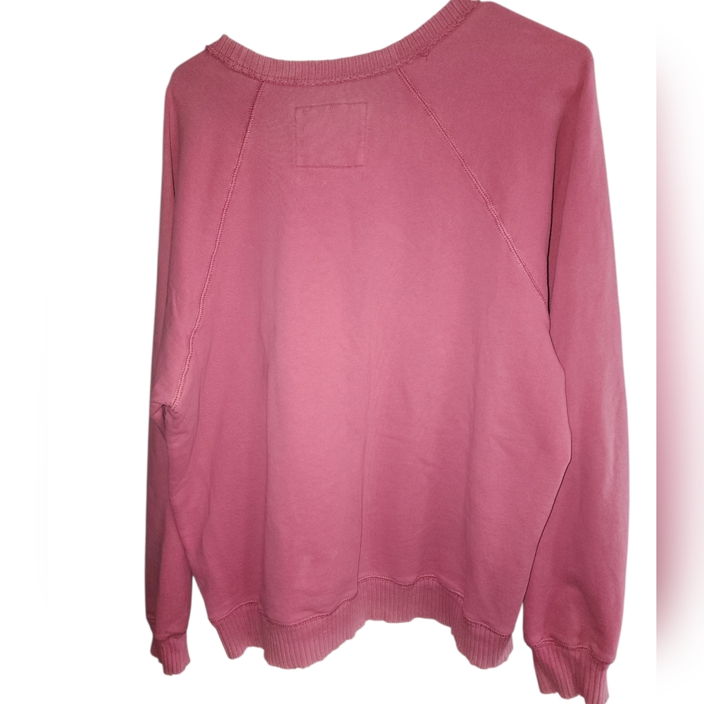 American Eagle Outfitters Pink Distressed Lived-In Sweatshirt - Picture 2 of 5